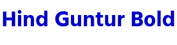 Hind Guntur Bold 字体